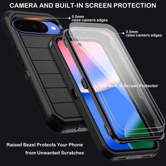 Google Pixel 10 Case, Pixel 10 Pro Cases with Belt Clip Holster and Screen Prote