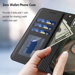 Motorola Edge 2025 Case PU Leather Flip Cover Wallet Protector with Card Slots