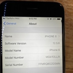 Apple iPhone 6 16GB Silver Unlocked iOS 8MP MG692LL/A For Parts/Repair