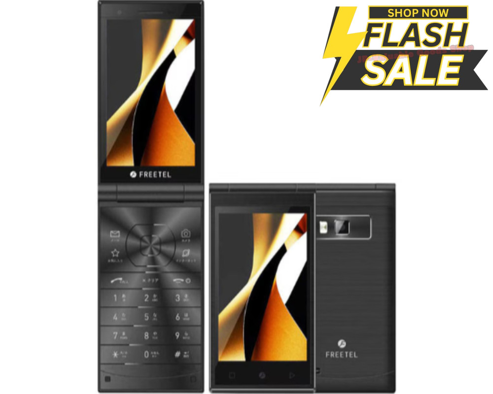 [Mint] Freetel Musashi FTJ161A Unlocked Flip Cell Phone Android Black Japan