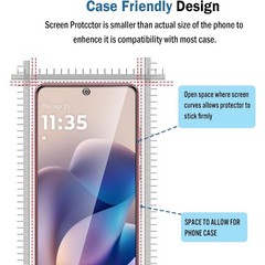 2PCS Screen Protector for Moto G Stylus 2026/2025 9H Tempered Glass Full Coverag