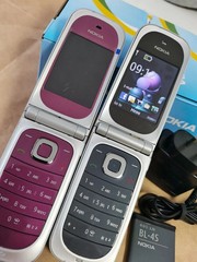 Nokia 7020 2G Pink Gray Unlocked 2MP GSM Flip Unlcoked Mobile Cellphone