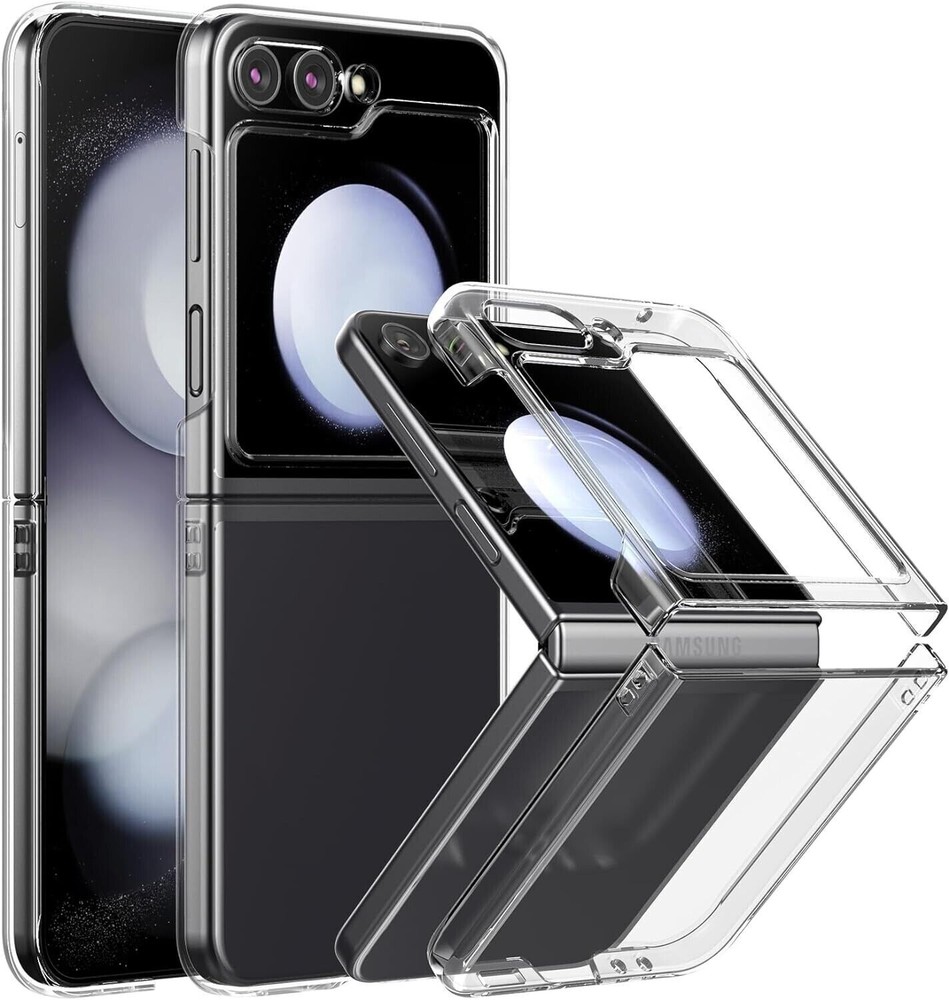 For Samsung Galaxy Z Flip5 Case Clear Ultra-Thin Hard PC Shell Protective Cover