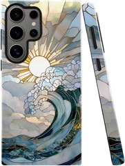 2PCS Case & Cover for Samsung Galaxy S24 Ultra Drop Resistant Glossy Dual-Layer