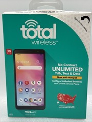 TCL A3 Total Wireless Smartphone 5.5” 4G LTE WiFi Android 11.0 Black Touchscreen