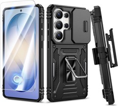 For Samsung Galaxy S26 Ultra Case with Slide Camera Protector & Belt Clip Cover