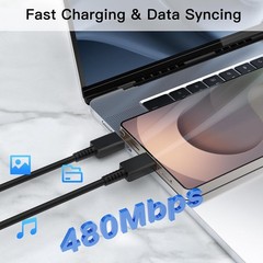 2 Pack 25W USB-C Fast Charger Adapter for Samsung Galaxy S25/S24 3FT