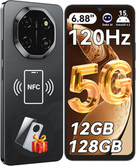 Shark 6 Unlocked 5G Android Phone, 6.88″ Display, 12GB RAM, 128GB Storage, Black