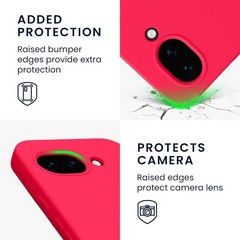 Google Pixel 10a Case – TPU Silicone Phone Cover with Soft Finish – Neon Pink
