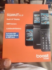 Summit Flip, 8gb, Black – Boost Mobile Prepaid Phone – Brand New