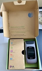 LG A340 – Black (AT&T) Cellular Flip Phone original Box-Vintage Collectible