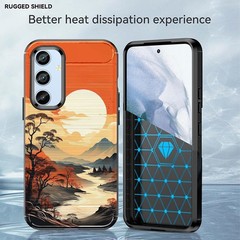 Samsung Galaxy A15 Brushed Texture Case, Ultra-Thin Soft TPU Phone Cover 6.5″