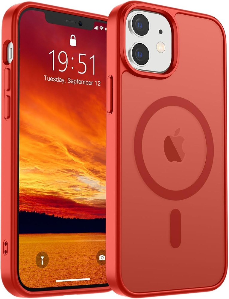 Magnetic for iPhone 12 Mini Case & iPhone 13 Mini Case Slim Translucent Matte Co