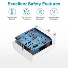 20W USB-C Fast Charger Block for iPhone 17/16 with 10Ft Cable