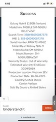 Samsung Galaxy Note 9 SM-N960U (Blue 128GB) Verizon CRACKED GLS Unlocked READ MO