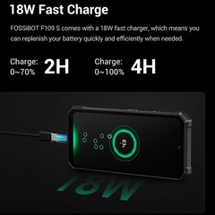 FOSSiBOT F109S 4G LTE Rugged Phone Rear Display Android 15 Outdoor IP68 Dual SIM