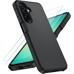 Samsung Galaxy A17 Case: Shockproof Phone Cover with HD Screen Protector, Black