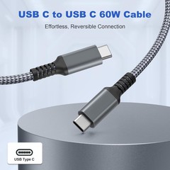 2-Pack 60W USB-C Fast Charger Adapter for iPhone 17 16 Pro 10ft
