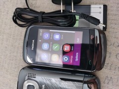 Nokia C2-03 Touch Screen Black Dual-SIM Card Slide Smart Phone