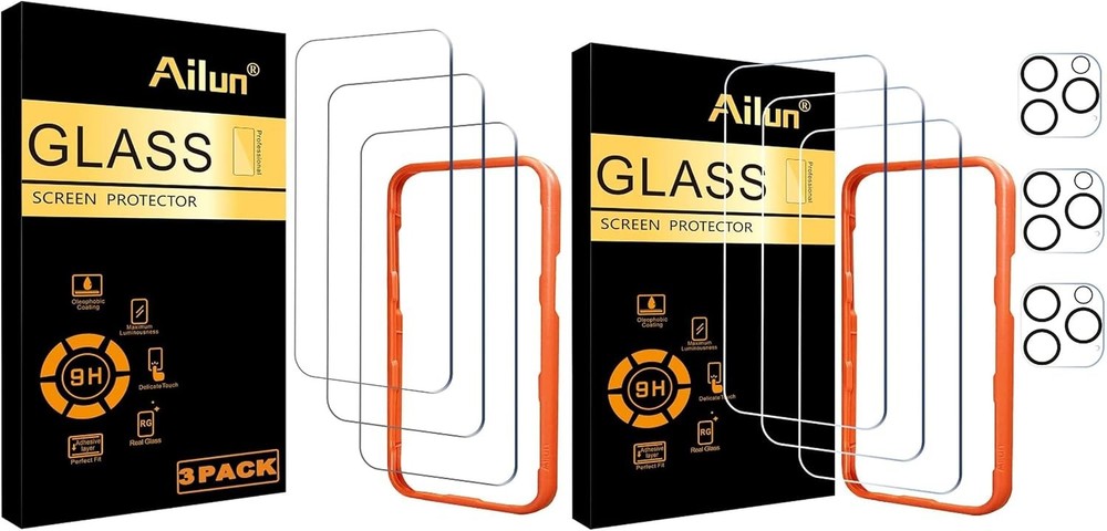 3PCS Clear Anti-Scratch Screen and Lens Protectors for iPhone 16 Pro Max