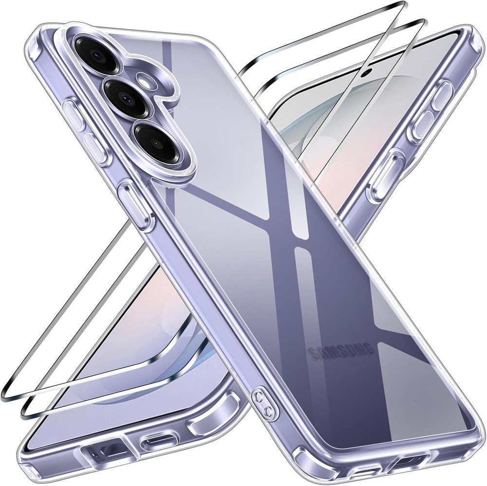 3-in-1 Case for Samsung Galaxy S26 Plus 6.7” with Tempered Glass Screen Protecto