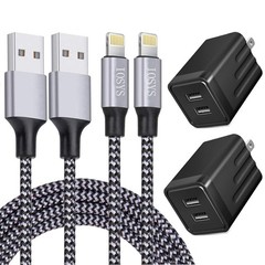 iPhone Fast Charger, iPhone Charger Fast Charging 2Pack Dual Port USB Wall Adapt