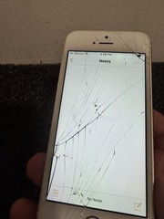 Apple iPhone 5s – 16 GB – Silver (Unlocked) – DAMAGED