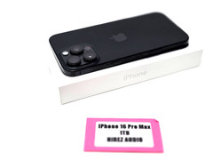 Open Box Apple iPhone 16 Pro Max 1TB Black Titanium Unlocked 2 Cycle 100% Life