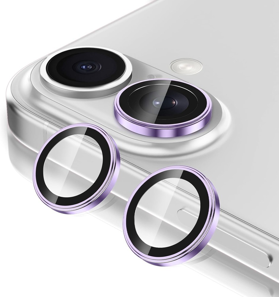9H Hardness Camera Lens Protector for iPhone 16/16 Plus, Deep Purple