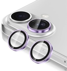 9H Hardness Camera Lens Protector for iPhone 16/16 Plus, Deep Purple