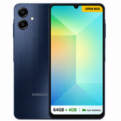 Samsung A06 4G LTE 64GB/4GB GSM Factory Unlocked Dual Sim Phone Black (Open Box)