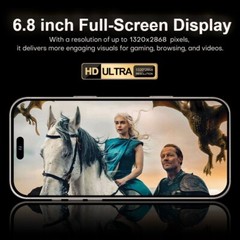 i16 Pro Max 7.3″ Android 14 Smartphone Unlocked 8000mAh 50MP+108MP NFC Dual SIM