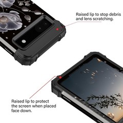 Heavy Duty Full Body Shockproof Protection Case for Google Pixel 6A, Black