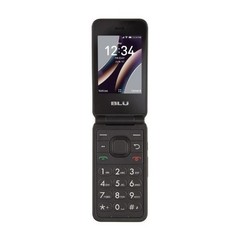 Tracfone Blu Flex B300V Flip Phone Black Open Box Basic Cell Phone