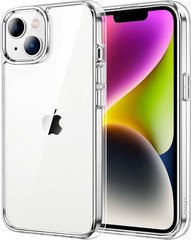 Shockproof Phone Bumper Cover Case for iPhone 14 6.1-Inch, Clear, Non-Yellowing