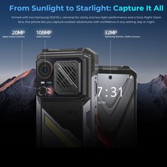 Unlock 5G HOTWAV Hyper 8 Pro Android 15 AI Rugged Smartphone 120Hz Loud Speaker