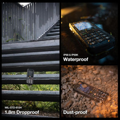 M9 Rugged Feature Phone, 4G Basic Cell Phone, Simple Mobile Phone, Waterproof &