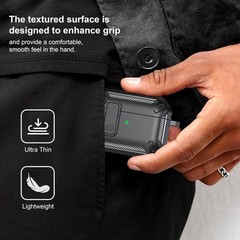 Military Hard Case Black for AirPods Pro 2nd Gen with Cleaning Kit – Protective