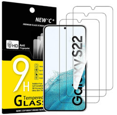 Samsung Galaxy S22 Screen Protector Tempered Glass Bubble Free 3Pac Anti Scratch
