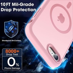 Strong Magnetic for iPhone SE Case 2022/iPhone SE 2020 Case/iPhone 7 Case Pink