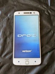 Moto Z Droid XT1650 32GB White/Gold (Verizon) – Light Burn – Excellent A+ – 6871