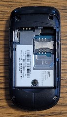Samsung SGH-A107 – Silver and Black ( AT&T ) GSM Flip Phone – Works/Needs Batt