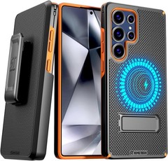 Samsung Galaxy S25 Ultra Shockproof w/ Kickstand Belt Clip Holster Cover Case