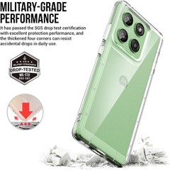 1. For Motorola Moto Edge 2025 Case: Military-Grade Shockproof Cover, Clear 2.
