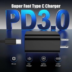 3-Pack 25W USB-C Fast Charger Block for Samsung Galaxy S24 Ultra, 6FT Cord