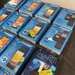 Lot Of 12 AT&T Prepaid Phones Samsung A01 Calypso Alcatel *NOT TESTED AS IS*