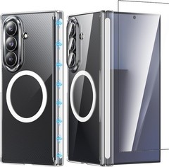 Clear Magnetic Case for Samsung Galaxy Z Trifold with Front Tempered Glass Prote