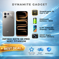 Stock Ready – Infinix NOTE 60 Pro 5G Smartphone 8GB+256GB Mist Titanium