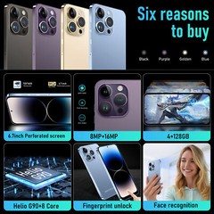 Unlocked Smartphone 128GB+4GB DualSim 6.7″ GAMAKOO G14 Pro 4G Android Cell Phone