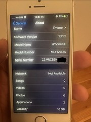Apple iPhone SE A1662 16GB Gold 4.0in Touch ID Unlocked
